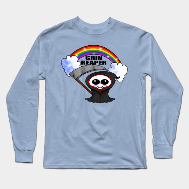 Grin Reaper Long Sleeve T-Shirt by Shoryotombo